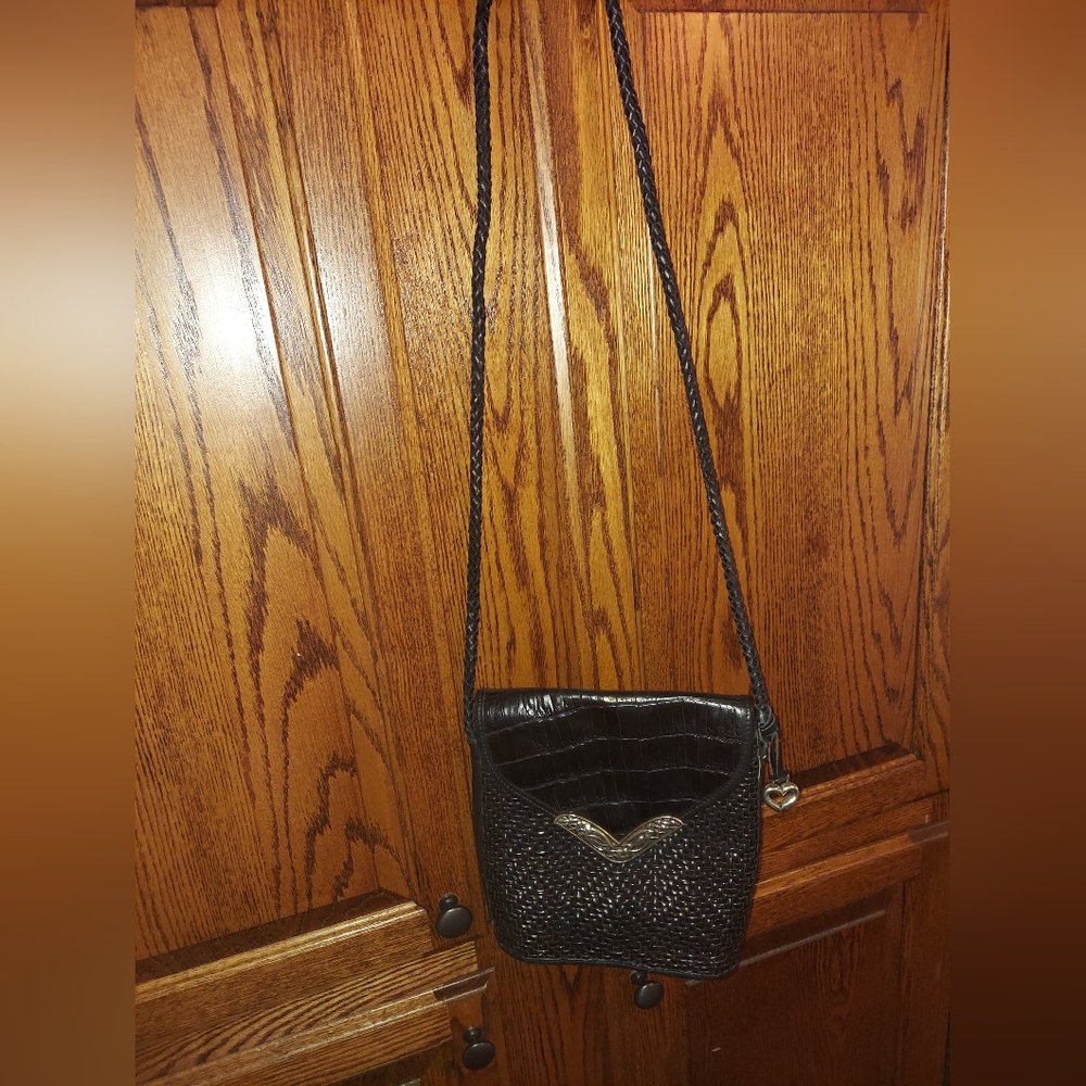 Brighton Black Leather Shoulder Bag